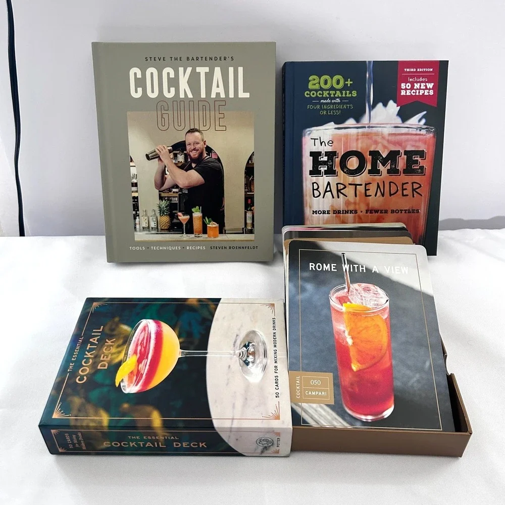 Lot‎ o 3 Bartender Cocktail Recipe Books Cocktail Deck  Mixing Modern Drinks